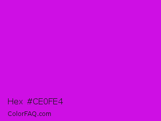 Hex #ce0fe4 Color Image