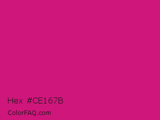 Hex #ce167b Color Image