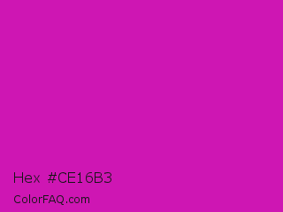 Hex #ce16b3 Color Image