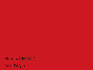 Hex #ce1821 Color Image