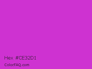 Hex #ce32d1 Color Image