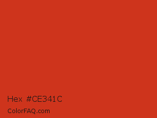 Hex #ce341c Color Image