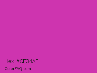Hex #ce34af Color Image