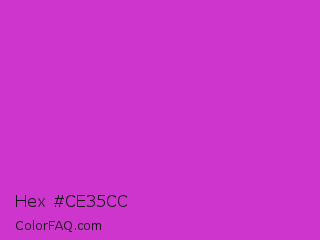 Hex #ce35cc Color Image