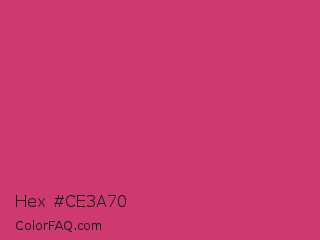 Hex #ce3a70 Color Image