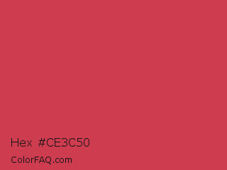 Hex #ce3c50 Color Image