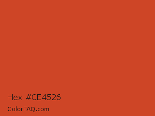 Hex #ce4526 Color Image