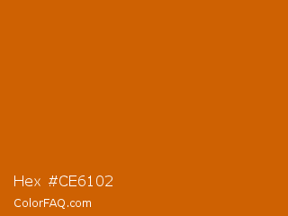 Hex #ce6102 Color Image
