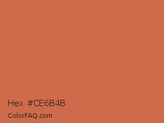 Hex #ce6b4b Color Image