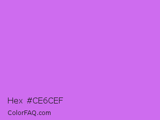 Hex #ce6cef Color Image