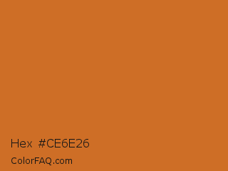 Hex #ce6e26 Color Image