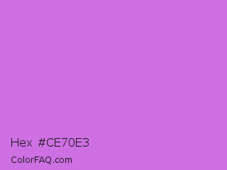 Hex #ce70e3 Color Image