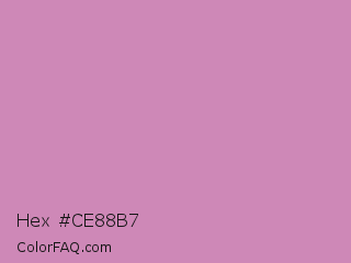 Hex #ce88b7 Color Image