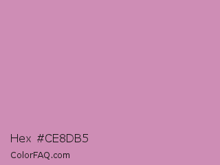 Hex #ce8db5 Color Image