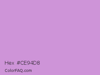 Hex #ce94d8 Color Image