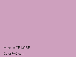 Hex #cea0be Color Image