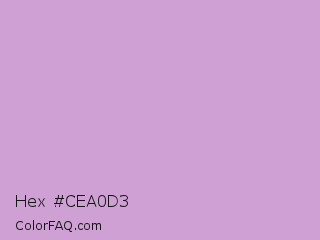 Hex #cea0d3 Color Image