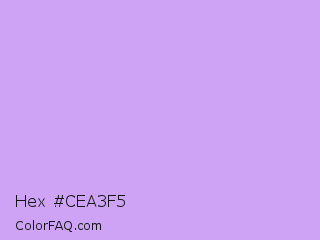 Hex #cea3f5 Color Image