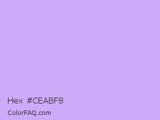 Hex #ceabf8 Color Image