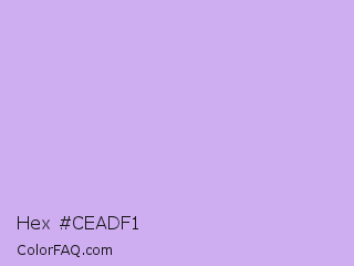 Hex #ceadf1 Color Image