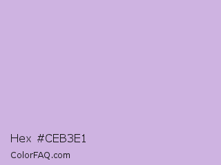 Hex #ceb3e1 Color Image