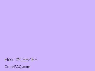 Hex #ceb4ff Color Image