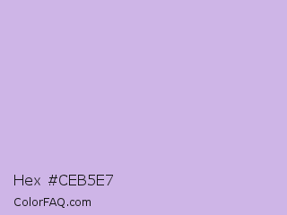 Hex #ceb5e7 Color Image