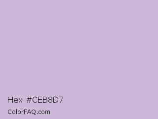 Hex #ceb8d7 Color Image