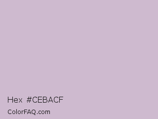 Hex #cebacf Color Image