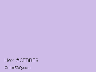 Hex #cebbe8 Color Image