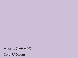 Hex #cebfd9 Color Image