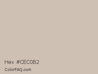 Hex #cec0b2 Color Image