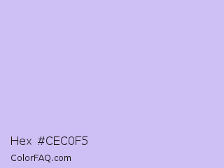 Hex #cec0f5 Color Image