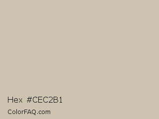 Hex #cec2b1 Color Image