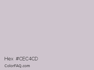 Hex #cec4cd Color Image