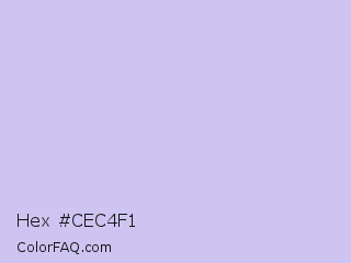 Hex #cec4f1 Color Image