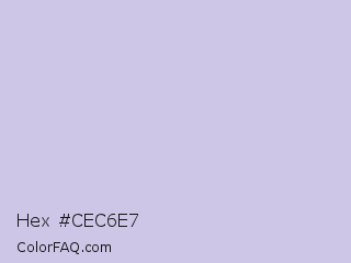 Hex #cec6e7 Color Image