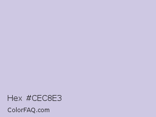 Hex #cec8e3 Color Image