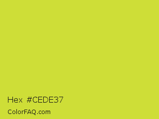 Hex #cede37 Color Image