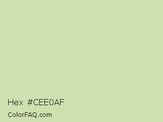 Hex #cee0af Color Image
