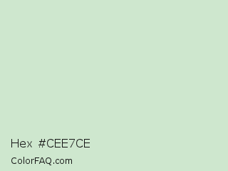 Hex #cee7ce Color Image