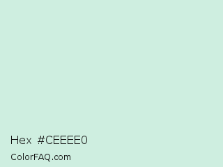 Hex #ceeee0 Color Image