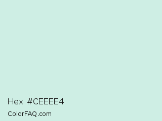 Hex #ceeee4 Color Image