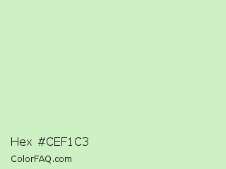 Hex #cef1c3 Color Image