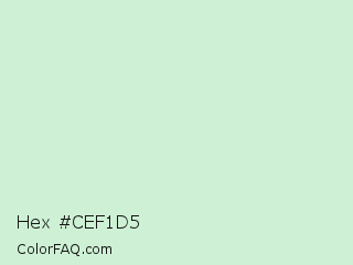 Hex #cef1d5 Color Image