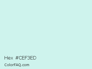 Hex #cef3ed Color Image