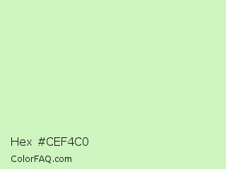 Hex #cef4c0 Color Image