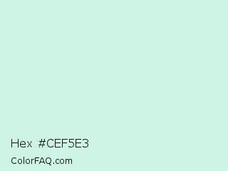 Hex #cef5e3 Color Image
