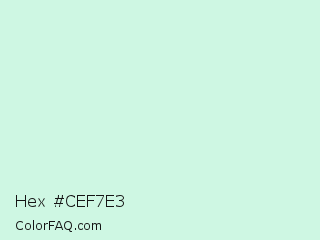 Hex #cef7e3 Color Image