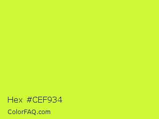Hex #cef934 Color Image